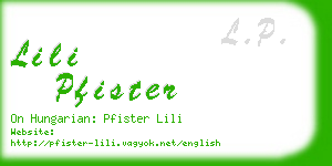 lili pfister business card